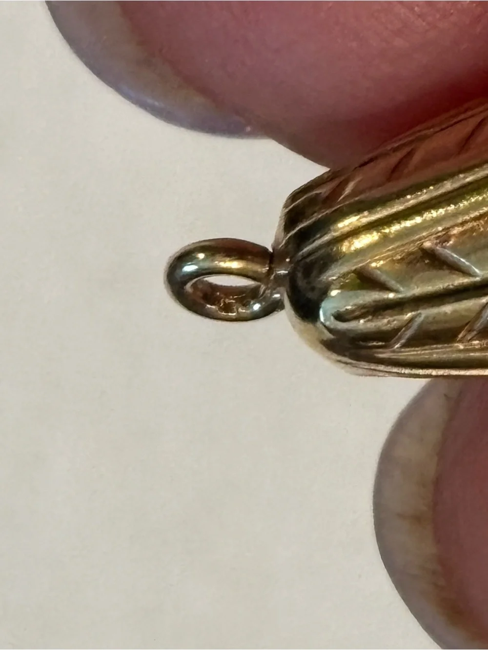 Unique Vintage 10k Gold floating Opals chips Teardrop Pendant - from 1940s - Picture 12 of 12